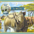 Madagascar 2022 Sheet  Rhinoceros Rhino animal 1 value (TS0103)