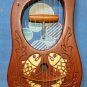 Lyra Harp Rosewood 10 Metal Strings/Lyre harp Shesham Wood Free Case Tuning key
