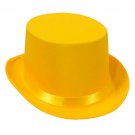 Silk Top Hat YELLOW hat measures 4 3/4 inches high and is covered with silk