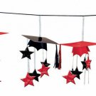 3-D Grad Gap Garland is a great addition to your Graduation Party. RED COLOR