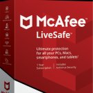 McAfee Live Safe Antivirus 1year Subscription Unlimited device(Digital download)