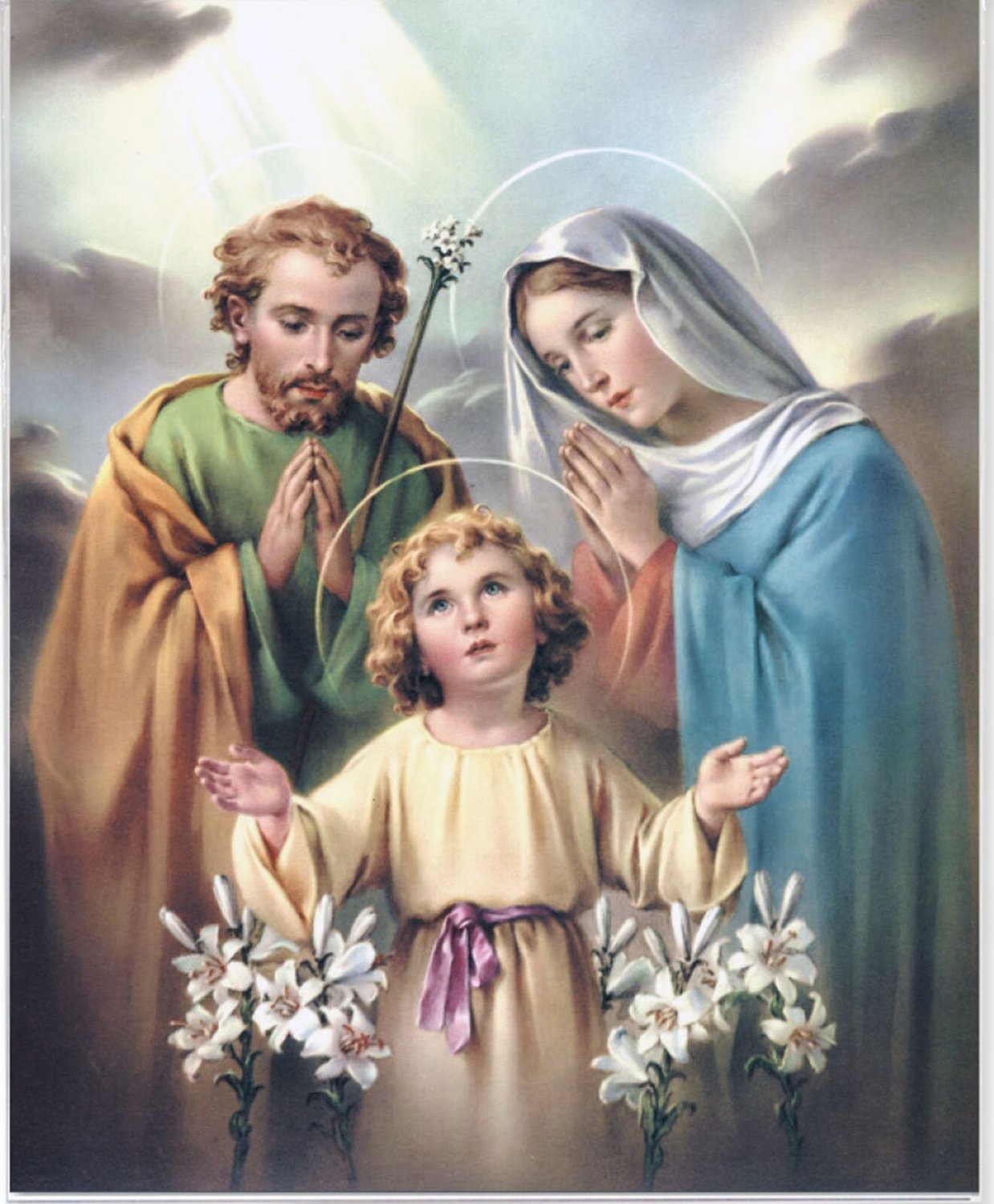 The Holy Family Italian Art Catholic Full Color Print Ready for Framing