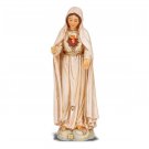 Immaculate Heart of Mary Fatima Statue 4 Inch Handpainted Figurine w/ Holy Card