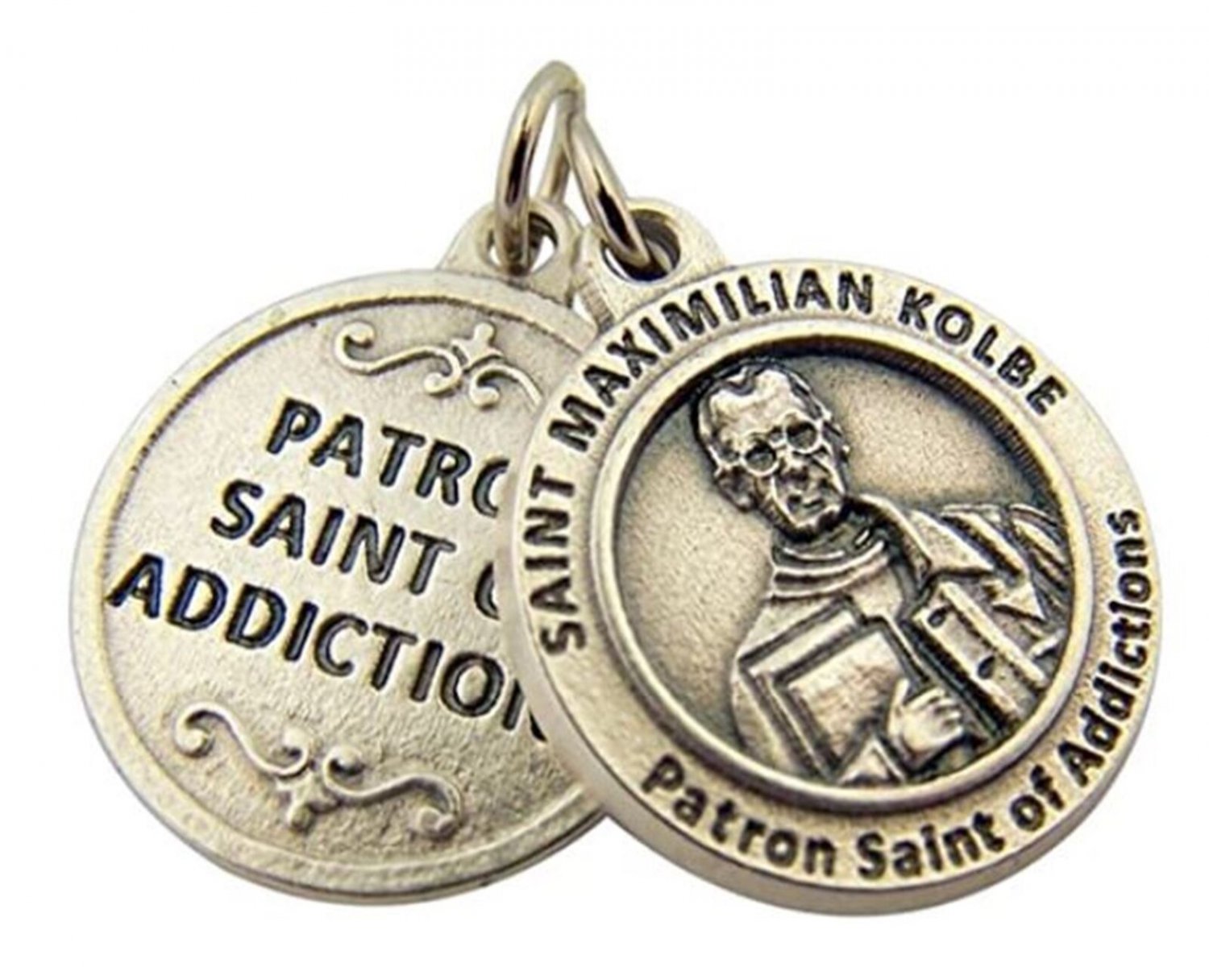 St Maximilian Kolbe Patron of Addictions Pendant 3/4 Inch Charm