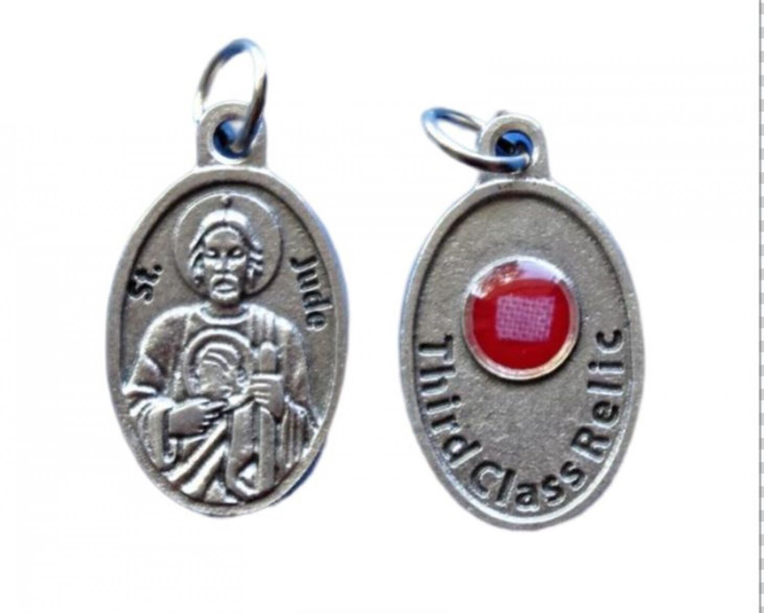Bulk Lot Of 4 Blessed Mother Teresa Silver Tone Medal Pendants - 1 Inch, Oxidized Silver Plate