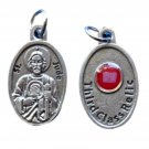 St Jude Relic Medal 1 Inch Silver Tone 3rd Class Relic Catholic Pendant