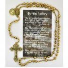 Combat Military Rosary Gold Plated Catholic St Benedict Battle Rosary