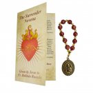The Surrender Novena Chaplet w/ Booklet Antiqued Sacred Heart Medal