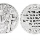 Religious Faith Pocket Token Christian Prayer Coin Hebrews 11:1 Assurance Hope