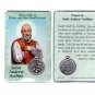 St. Andrew Avelino Holy Prayer Card Patron Strokes Blood Pressure w/ Medal