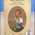St Dymphna Patron of Alzheimer's Healing Medal Holy Card Set