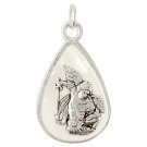 Mother of PEARL St Michael Medal Jewelry Charm for Pendant Necklace Rosary Mother of PEARL St Michael Medal Jewelry Charm for Pendant Necklace Rosary