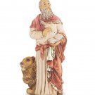 Statue St Mark the Evangelist Catholic Figurine 4 Inch Patron Saint w Holy Card