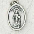 St Dymphna Pray for Us Pendant 1 Inch Italian Oval Medal