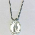 St Dymphna Pray for US 1" Italian Medal w Ball Chain Necklace