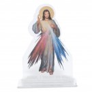Divine Mercy Statuette With Base Standing Desk Altar Lucite Figurine
