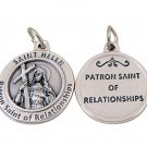 St Helen Patroness of Relationships Medal Silver Tone 3/4 Inch Pendant Charm