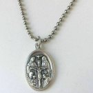 4 Way Medal I am Catholic Italy Pendant Necklace Ball Bead Chain 4 Way Medal I am Catholic Italy Pendant Necklace Ball Bead Chain