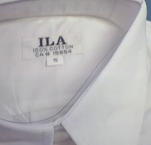 ILA White Shirt 100% Cotton long sleeve  15 NEW in bag