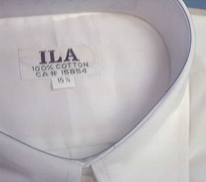 ILA White Shirt 100% Cotton long sleeve 15.5  15&Acirc;&frac12; NEW in bag