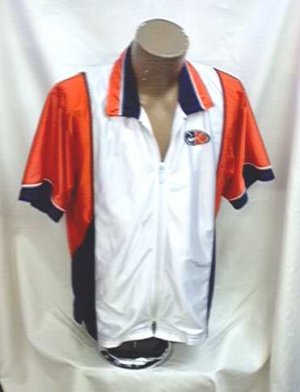 NIKE orange navy white Jacket Top womens Sm 4 6 Like new