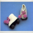 Vintage Crochet Pattern :  Roller Skate Baby Booties  (1970s)