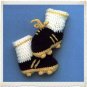 Vintage Crochet Pattern : Soccer / Football Cleats Baby Booties  (1970s)