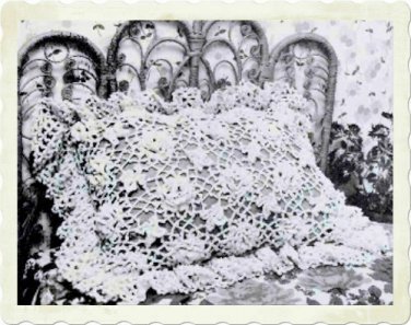 Vintage Crochet Pattern : Irish Crochet Pillow Sham (1975)
