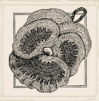 Vintage Crochet Pattern : Pansy Potholder (1920s)