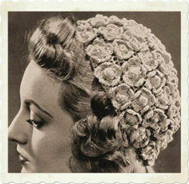 Vintage Crochet Pattern : Flower Top Hat  (1937)