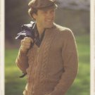 Vintage Knitting Pattern : Men's Cable Knit Jacket  (1970s)