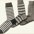 Vintage Knitting Pattern : Men's Striped Socks (1941)