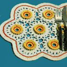 Vintage Crochet Pattern : "Vintage Blossoms" Placemat  (1963)