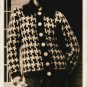 Vintage Knitting Pattern : Houndstooth Jacket  (1960s)
