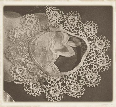 Vintage Crochet Pattern : Irish Rose Collar (1940s)