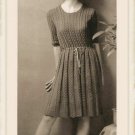 Vintage Knitting Pattern :  Crepe Dress  (1950s)