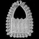 Vintage Crochet Pattern :  Chevron Baby Bib (circa 1900)