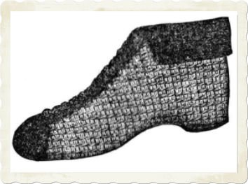 Vintage Tricot Ecossias Pattern :  Carriage Boots (1862)
