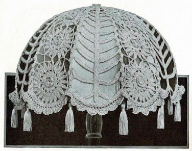 Vintage Crochet Pattern :  Victorian Daisy Lamp Shade (1919)