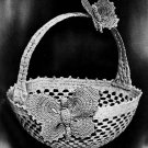 Vintage Crochet Pattern :  Butterfly Basket  (1916)