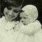 Vintage Crochet Pattern : Christening Gown & Bonnet (1980)