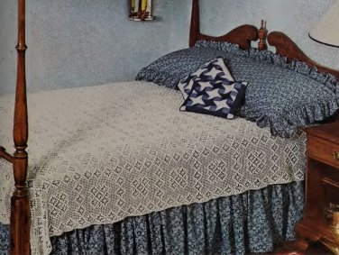 Vintage Crochet Pattern :  Nantucket Bedspread (1977)