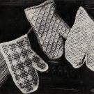 Vintage Crochet Pattern :  Oven Mitts  (1977)