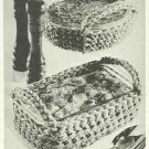 Vintage Crochet Pattern :  Casserole & Loaf Pan Basket  (1977)