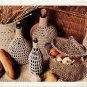 Vintage Crochet Pattern :  Bottle Covers, Basket, & Vegetable Storer (1977)