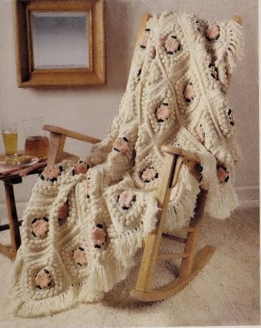 Vintage Crochet Pattern :  Antique Camellia Afghan (1988)