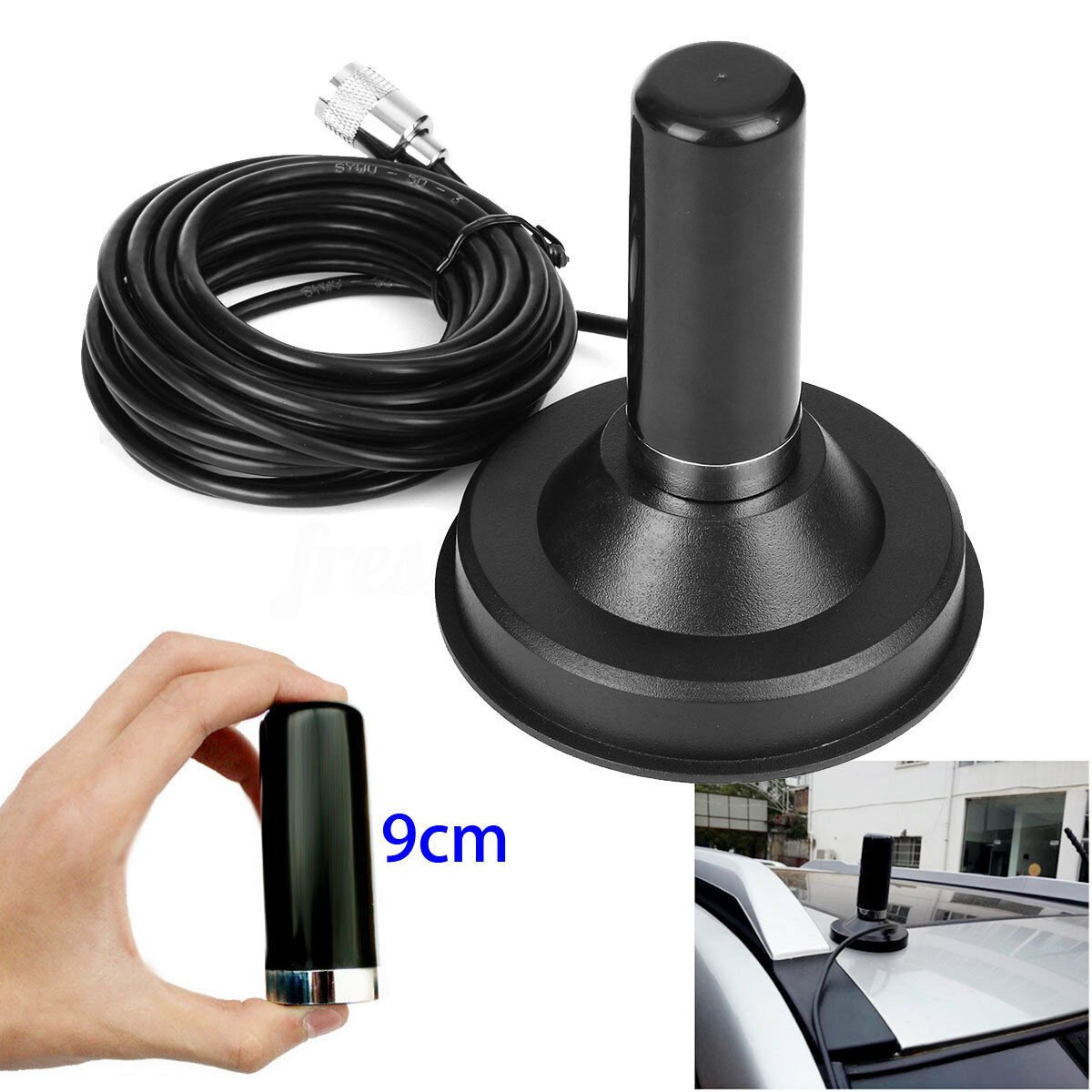 VHF/UHF Dual Band Antenna Vehicle Car Mobile Radio + Mount
