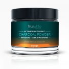 true white activated charcoal powder orange