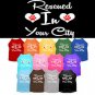 "Rescued in" (Your City) Dog Screen Print Shirts