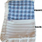 Mirage Luxurious Plush Blue Plaid Pet Blanket